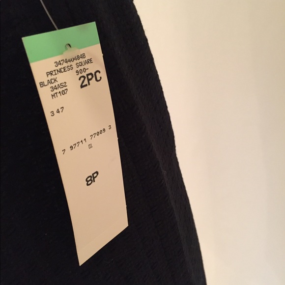 Jones New York Black 2 Pc Princess Square Suit - Picture 6 of 8